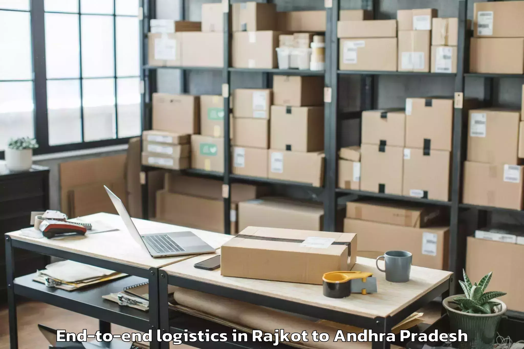 Book Your Rajkot to Pellakur End To End Logistics Today